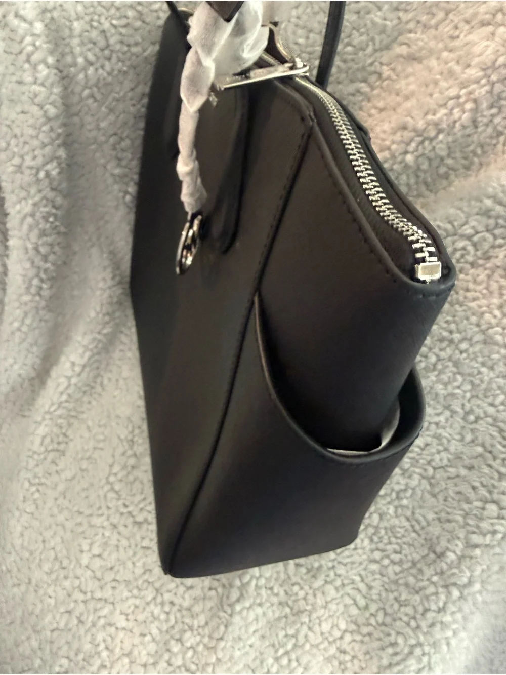 Michael Kors Black Saffiano Tote with MK Charm